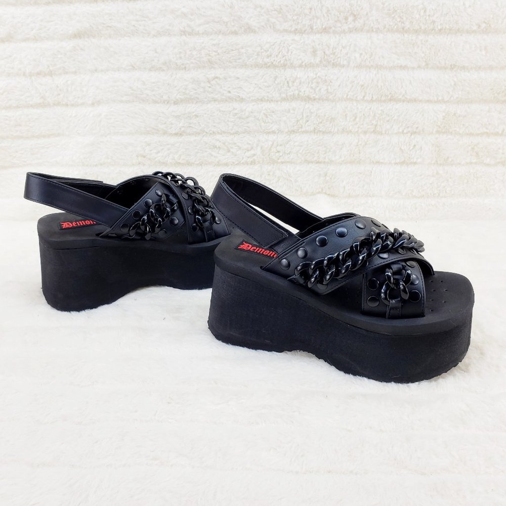 Funn 12 Goth Platform Slingback Sandals Demonia - Picture 5 of 8